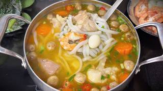 Nấu BÁNH CANH kiểu này đơn giản mà ngon | BÁNH CANH HẢI SẢN GIÒ HEO