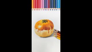 【彩鉛教學】彩鉛保姆級教程蛋黄酥的畫法丨color pencil drawing