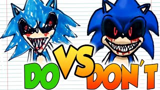SUPER EXE DOs & DON'Ts Drawing MEGAMIX (Sonic.exe, Mario.exe, Engine.exe etc.)In 1 Minute CHALLENGE!