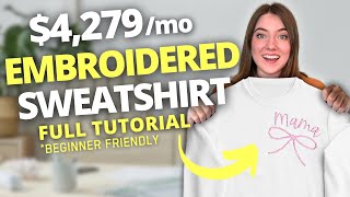 ULTIMATE Beginners Embroidery Tutorial *NEW 2025* How to Sell Embroidered Shirts on Etsy, Printify