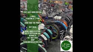 2023 sale going on now   E-Bikes starting at $1189  Come Ride The Power  Buy local  Rebel Bikes Ele…