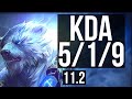 VOLIBEAR vs VLADIMIR (TOP) | 5/1/9, 600+ games | KR Diamond | v11.2