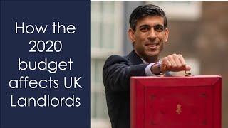 Rishi Sunak Budget 2020 UK Property Sector