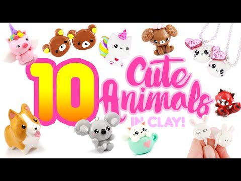 10 CUTE ANIMAL CLAY DIY’s - Polymer Clay Compilation 10 CUTE ANIMAL CLAY DIY’s - Polymer Clay Compilation