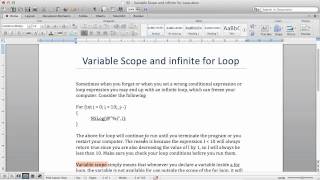 Objective C Tutorials 34 Infinite Loop and Variable Scopes