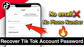 How To Recover TikTok Old Account Password Without Phone Number Without Gmail | TikTok ID Recover 🔥