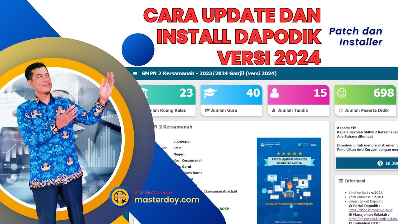 CARA UPDATE DAPODIK VERSI 2024 (Patch Dapodik) - YouTube