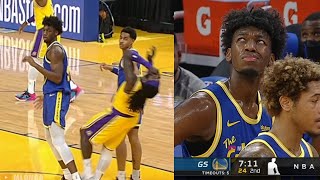 James Wiseman with a “hostile” act on Montrezz Harrell | Lakers vs Warriors