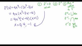 Second Derivative Test: Example 1