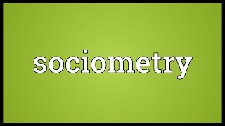 Sociometry Meaning