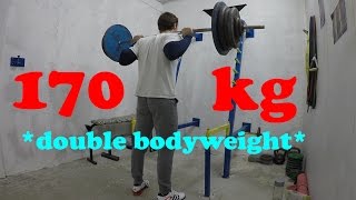 Bine Suljic | 170kg Squat RAW (Double Bodyweight) @82kg