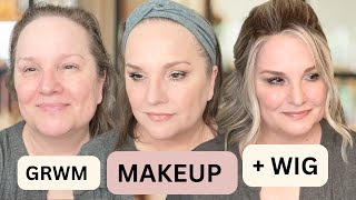 GRWM - Full-Face w/ Makeup Tips for AGING OLDER SKIN +  HOW I PUT ON MY WIG  and Styling For The Day