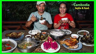 AMLEANG Village Food! Enjoy Fruits Season In Chez Mme Bo Garden! Overnight And Nice Dinner.