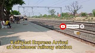 Kaifiyat Express At Saraimeer Railway Station 🚃 Saraimeer Railway Station Azamgarh #trainlover