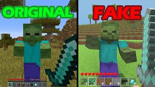 Fake minecraft vs original minecraft