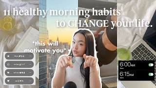 11 healthy habits you NEED in your morning routine⛅️: how to change your life & be productive!