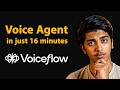 Create a Powerful AI Voice Agent with No Coding (Beginner Friendly Voiceflow Tutorial)