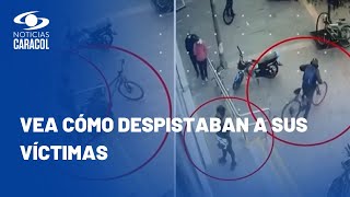 Esta pareja de esposos fue captada robando descaradamente bicicletas en Bogotá