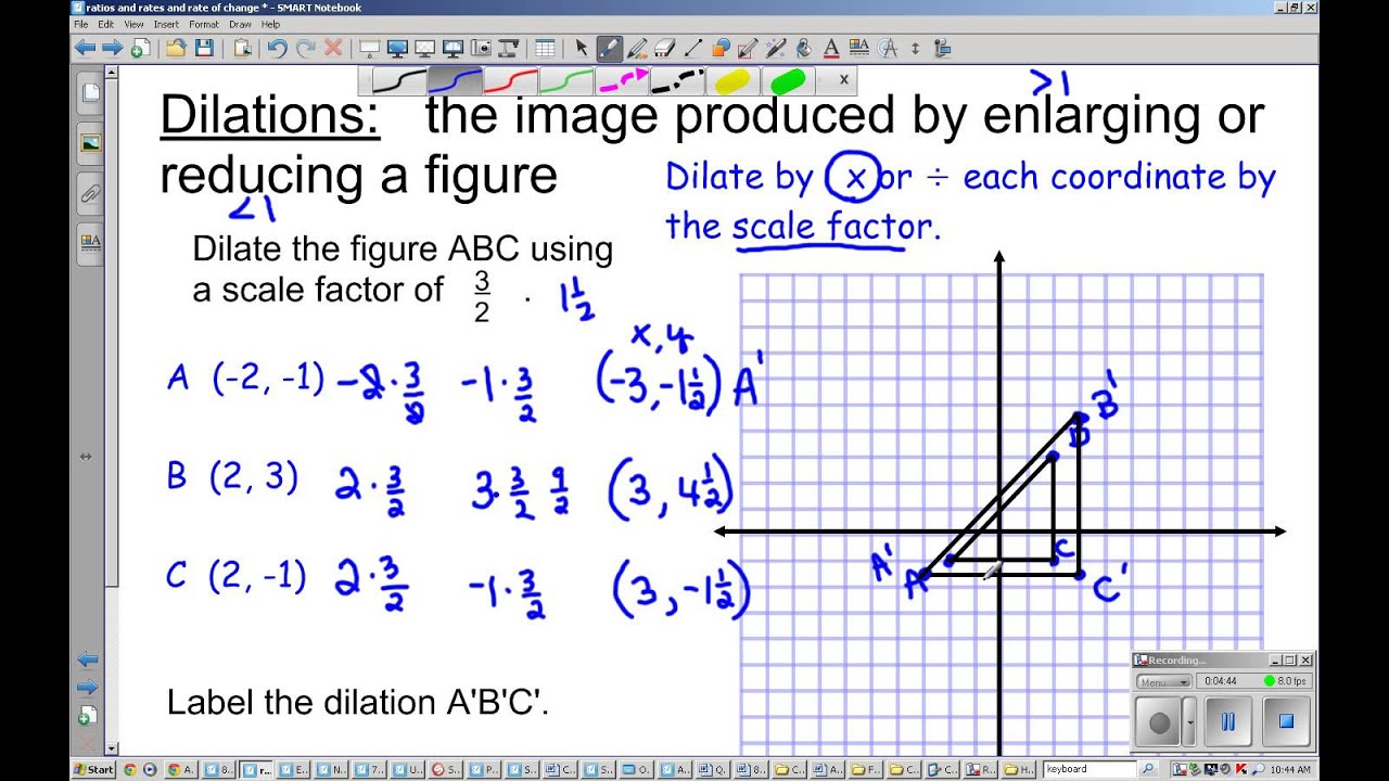 How To Dilate Coordinates On A Graph