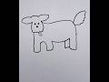 Easy dog drawing | easy drawing for kids