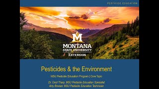 Pesticides in the Environment