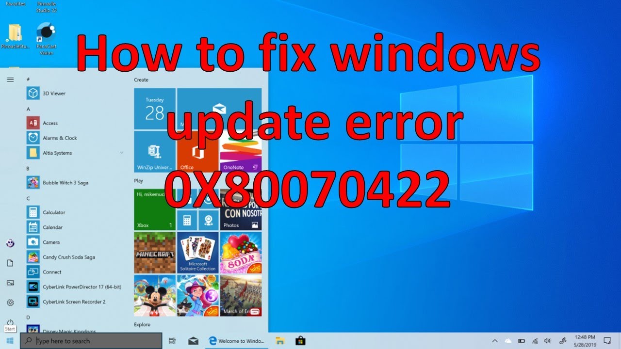 Windows 10 - How To Fix The Update Error 0x80070422 - YouTube