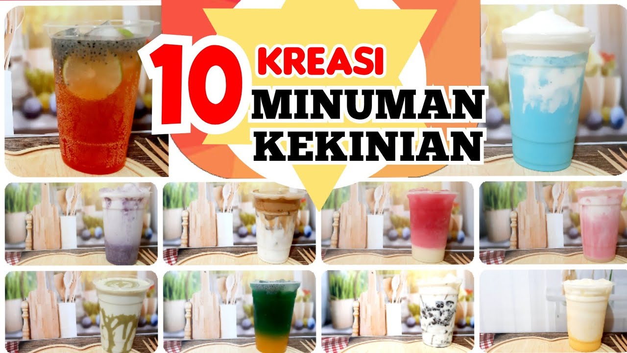 10 KREASI MINUMAN KEKINIAN | IDE JUALAN MINUMAN - YouTube