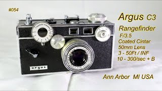 Argus C3  Match - Matic.  1939