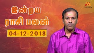 இன்றைய ராசி பலன் 04-12-2018 | Tamil Rasi Palan | Today Horoscope | Minaliya TV