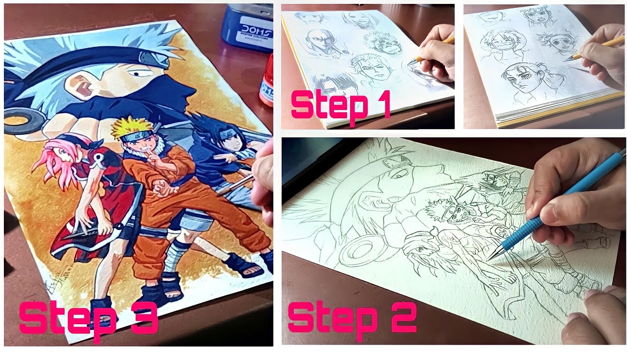 How I Practice Anime Drawing Drawing Naruto Youtube