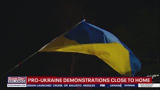 Pro-Ukraine demonstrations close to home