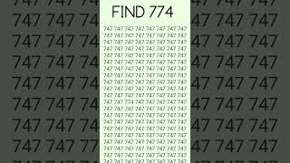 Find 774 in 5 seconds. #squidgame #iq #puzzle #maths #mathematics #brainteaser #logicalpuzzle