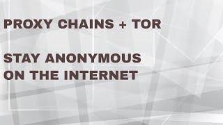 How Hackers Stay Anonymous with Proxy Chains | Stay Invisible online