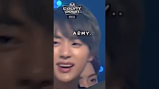 Jin never forget to say army in any award shows and he always remind other members  💜💜💜💜💜