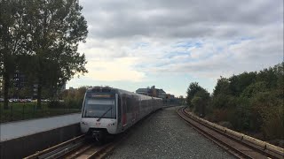 Vertrek RET Metro B en aankomst Metro C te Capelsebrug!