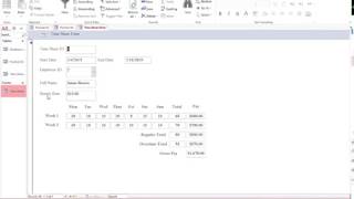 Employee Time Sheet & PayCheck Database 7