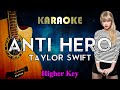 Taylor Swift - Anti-Hero (Higher Key Acoustic Guitar Karaoke)