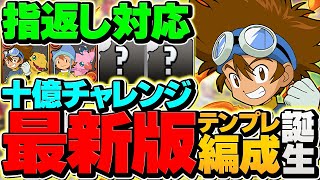 指返し対応！十億チャレンジを太一で周回！パズル難民でも余裕！1周21分で30億経験値ゲット！！【パズドラ】