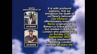 Leo Dickson ~ Short Obituary