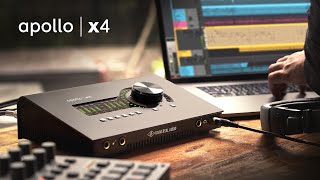Apollo x4 Thunderbolt 3 Audio Interface — 4 Unison Mic Preamps w/ Realtime UAD Processing
