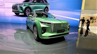 2021 FAW Hongqi E-HS9 EV Walkaround—China Auto Show—2021款一汽红旗E-HS9，外观与内饰实拍