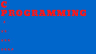 Star Pattern 1 Program in C Language ||Code block||