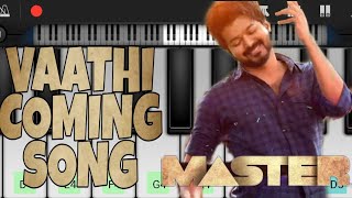 Vaathi Coming Song | Keyboard Notes | Perfect Piano | TAMILCARDMAGIC