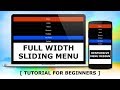 Full width Responsive Sliding Menu - Sliding Navigation On Click Using Html, CSS And Javascript