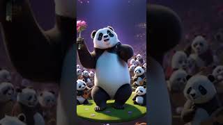 歡樂演唱會 #panda #cute #funny #bear #animals #cutepanda #popcorn #wallpaper #midjourney #animation