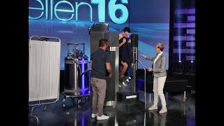 Ellen Shocks Andy to the Core with a Surprise Cryotherapy Session