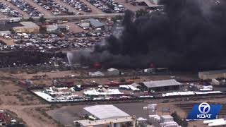 Fire crews respond to large fire in Albuquerque
