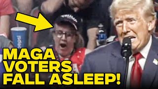 MAGA Voters Caught Yawning During Boring Trump Speech