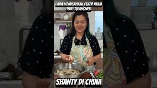 Cara memisahkan ceker ayam dari tulangnya #shantydichina