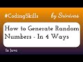 How to Generate Random Numbers in Java | Coding Skills